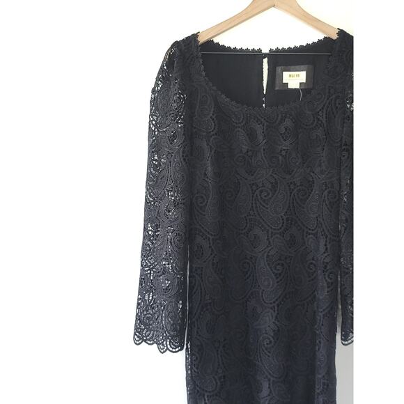 NEW Anthropologie Maeve Embroidered Black Lace Mini Dress - Size 8 - Picture 6 of 10